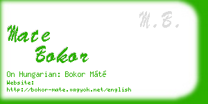 mate bokor business card