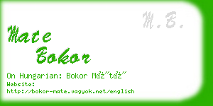 mate bokor business card